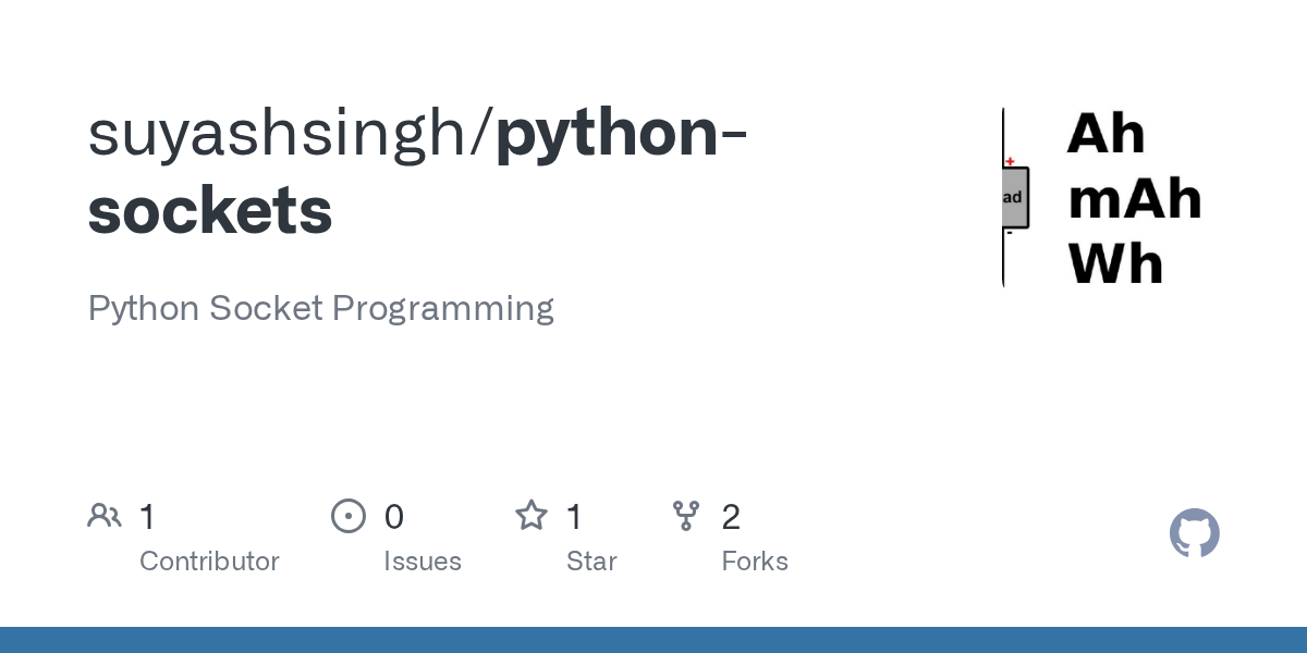 GitHub suyashsingh/pythonsockets Python Socket Programming