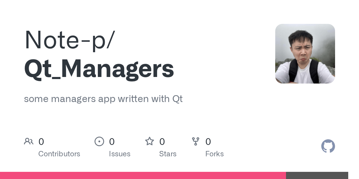 GitHub Notep/Qt_Managers some managers app written with Qt