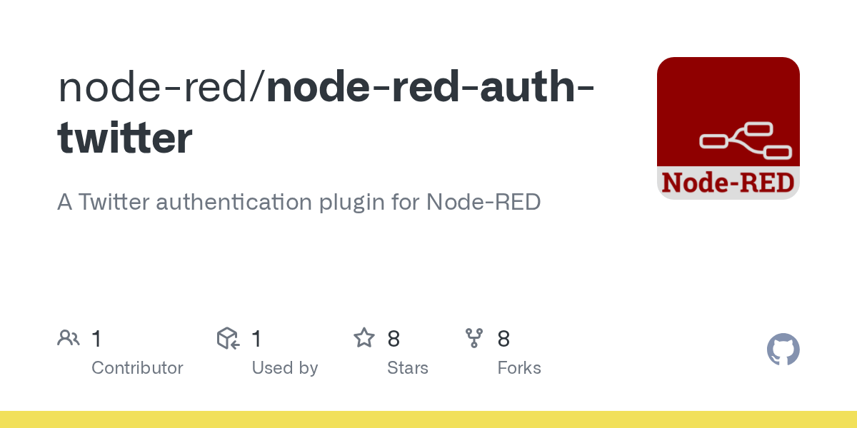 GitHub nodered/noderedauthtwitter A Twitter authentication
