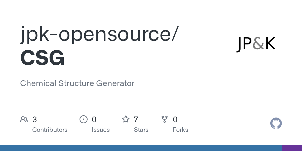 GitHub jpkopensource/CSG Chemical Structure Generator