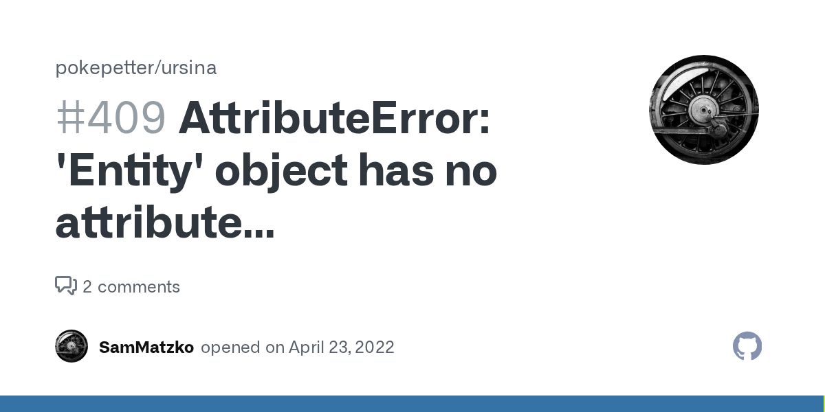 AttributeError 'Entity' object has no attribute '_texture_offset