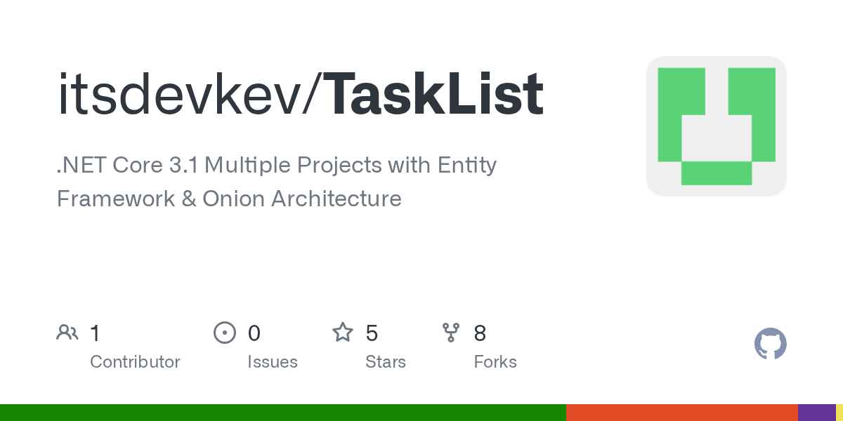 GitHub itsdevkev/TaskList Core 3.1 Multiple Projects with