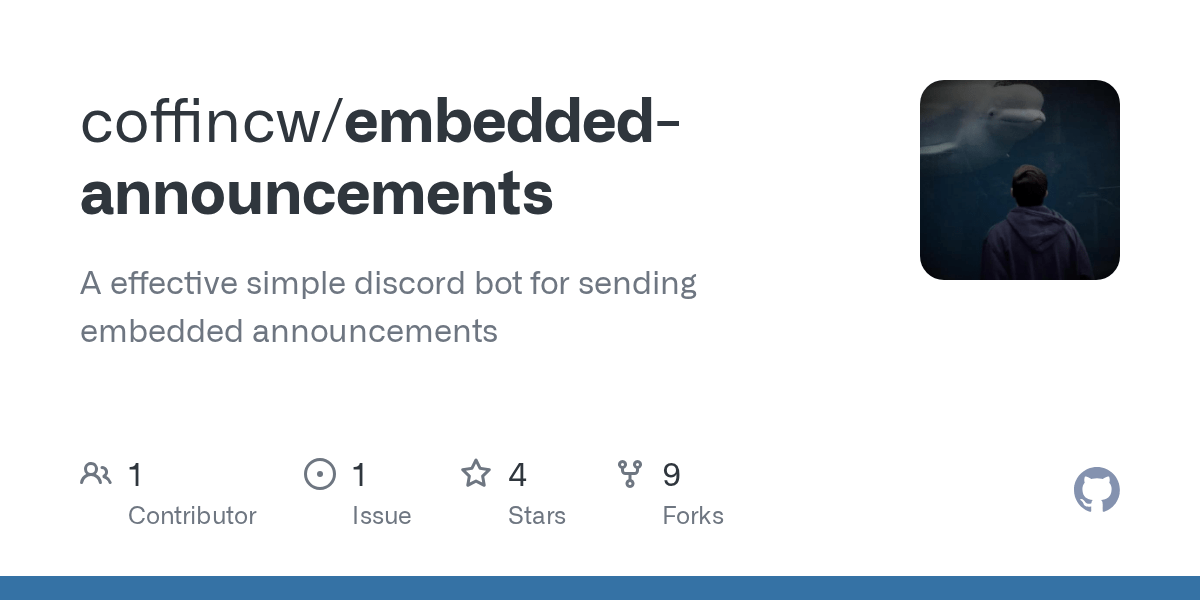 GitHub coffincw/embeddedannouncements A effective simple discord
