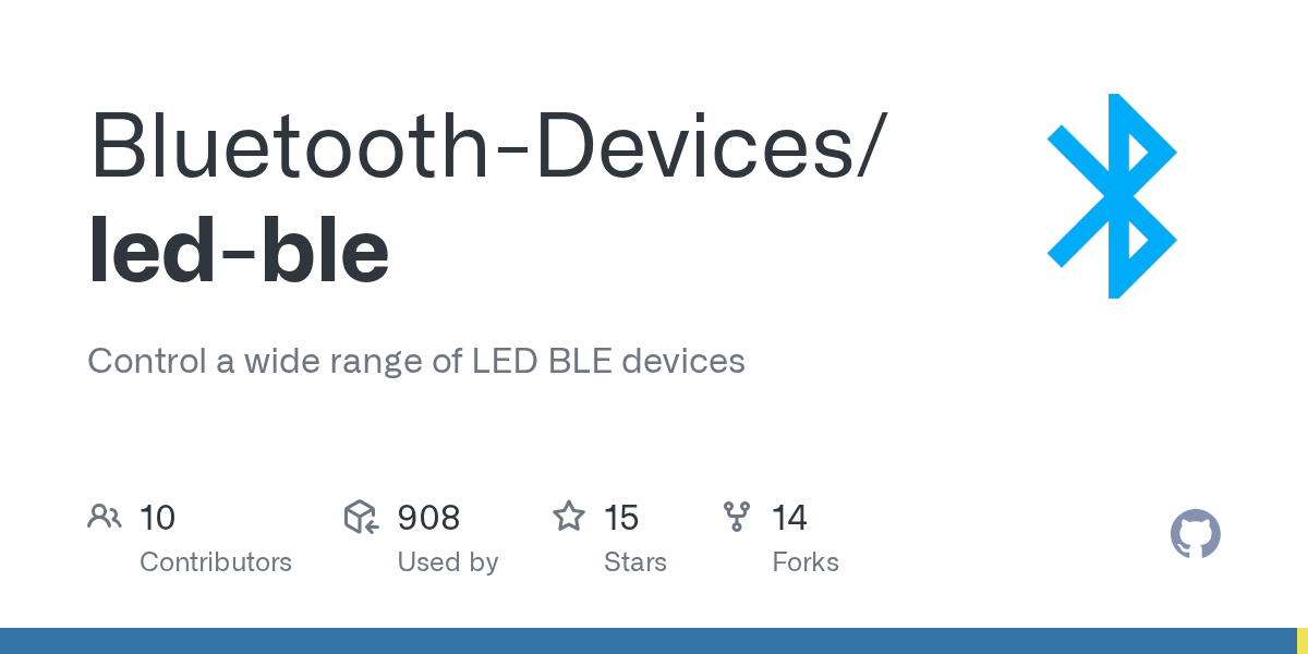 GitHub - Bluetooth-Devices/led-ble: Control a wide range of LED BLE devices