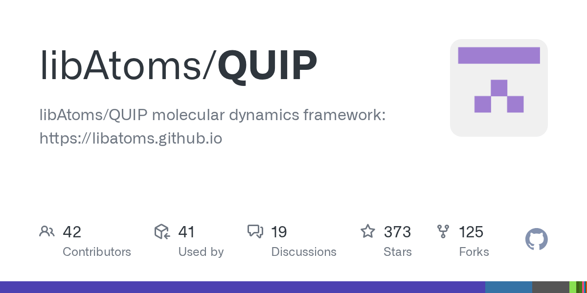 Issues · libAtoms/QUIP · GitHub