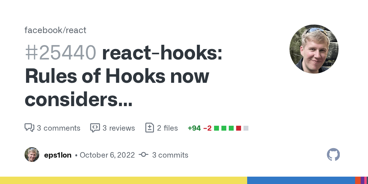 reacthooks Rules of Hooks now considers component/hook declarations