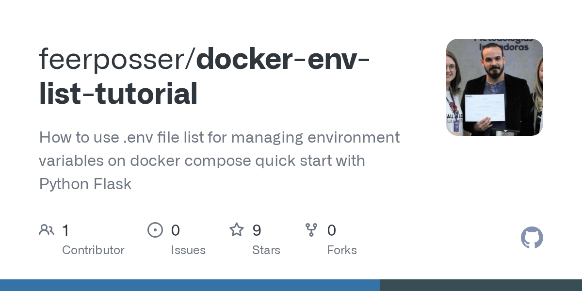 GitHub feerposser/dockerenvlisttutorial How to use .env file list