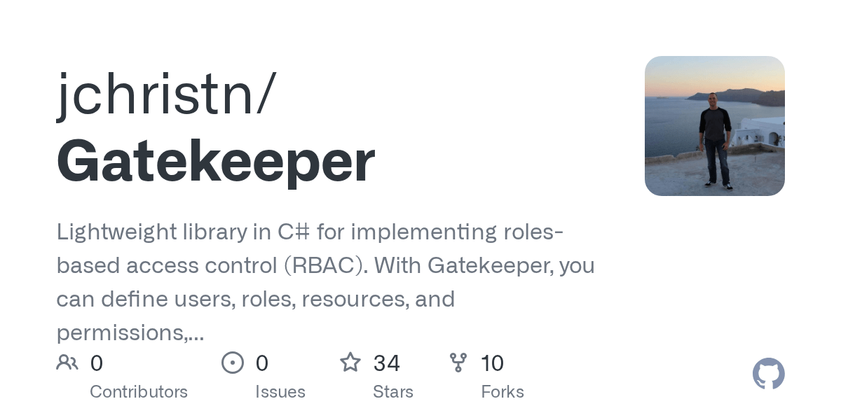 GitHub jchristn/Gatekeeper Lightweight library in C for implementing rolesbased access