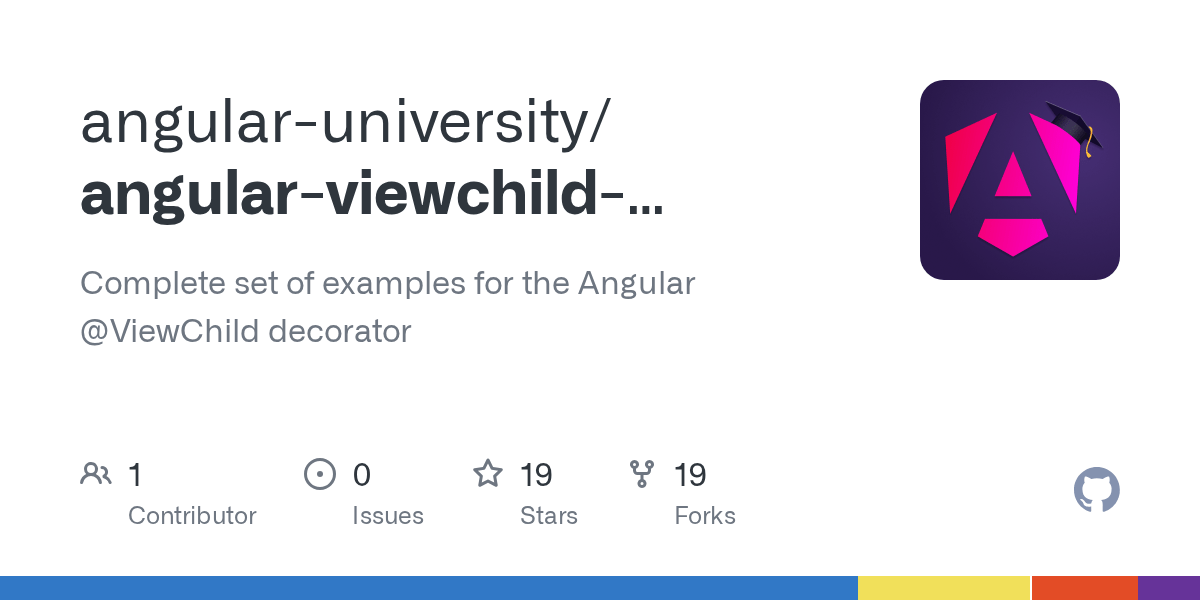 GitHub angularuniversity/angularviewchildexamples Complete set of