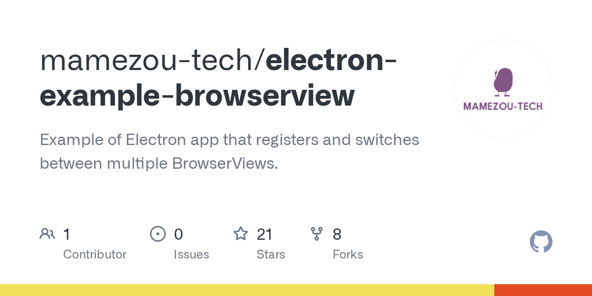 GitHub mamezoutech/electronexamplebrowserview Example of Electron