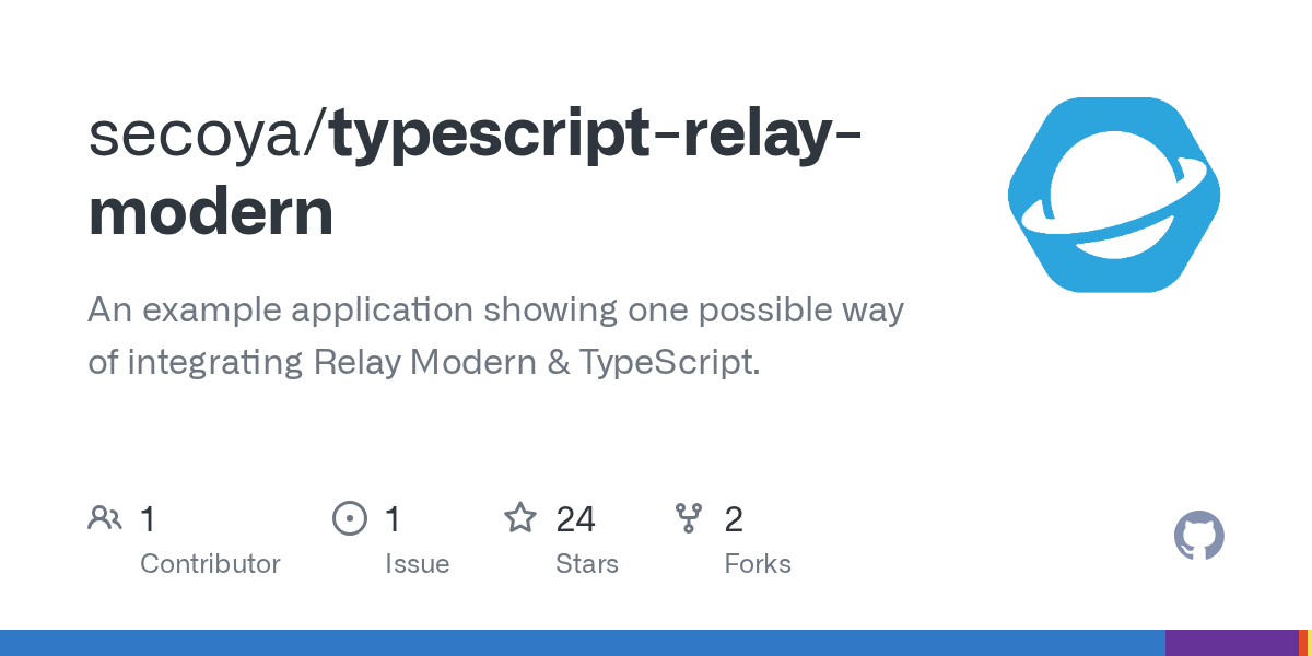 GitHub secoya/typescriptrelaymodern An example application showing one possible way of