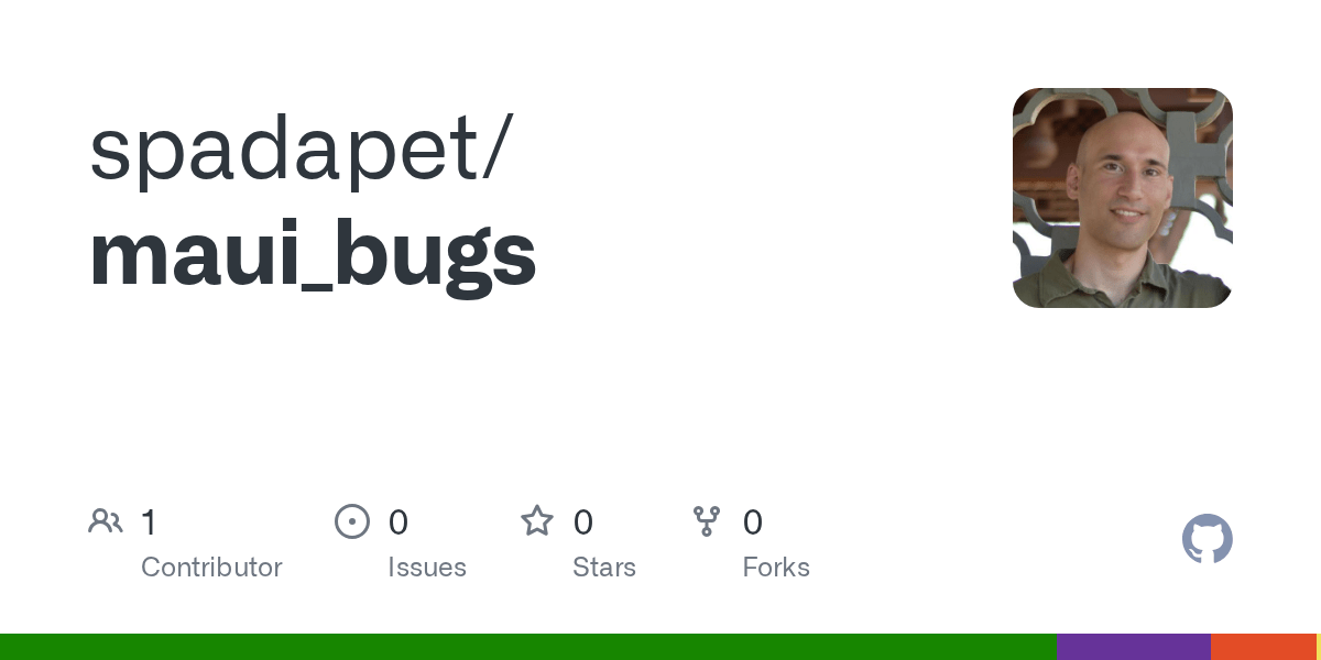 GitHub spadapet/maui_bugs