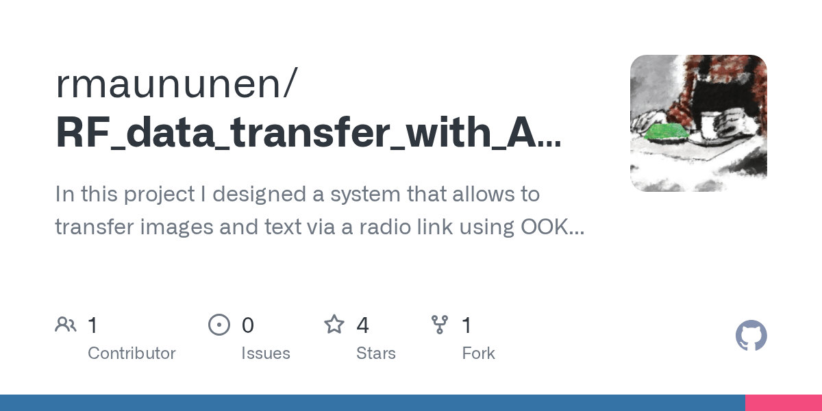GitHub rmaununen/RF_data_transfer_with_Arduino In this project I