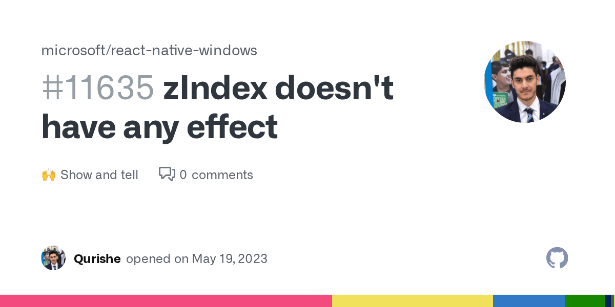 zIndex doesn't have any effect · microsoft reactnativewindows