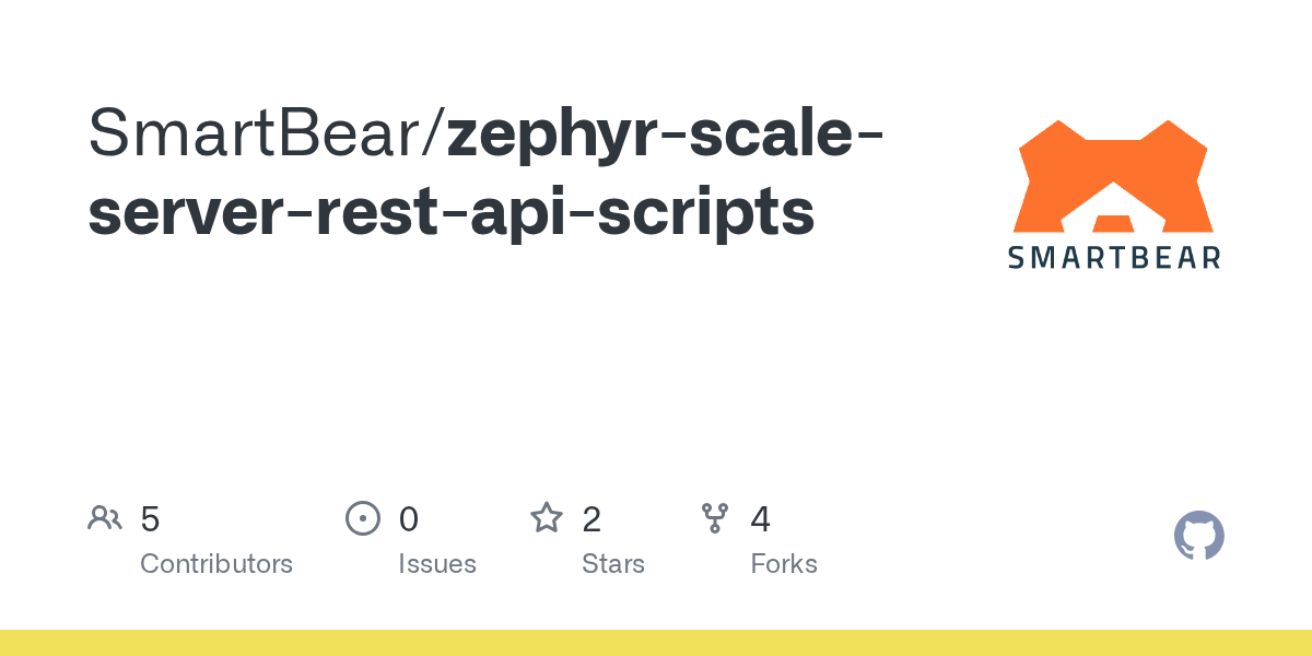 GitHub SmartBear/zephyrscaleserverrestapiscripts