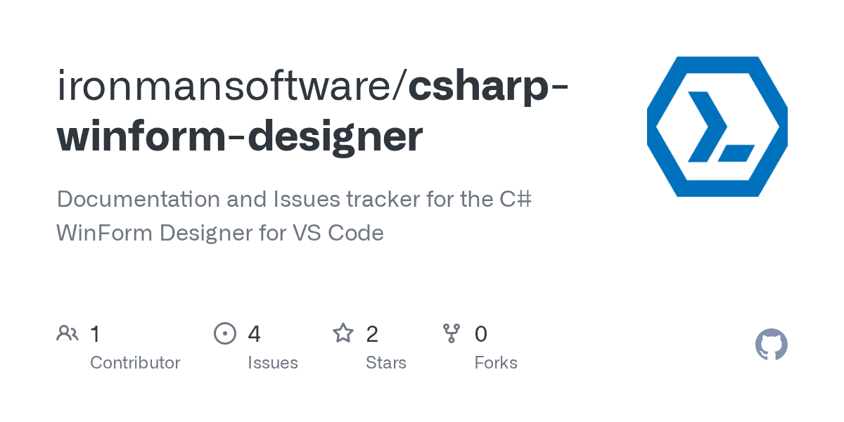 GitHub - ironmansoftware/csharp-winform-designer: Documentation and