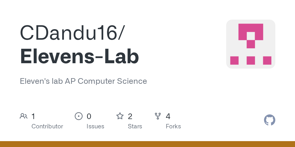 GitHub CDandu16/ElevensLab Eleven's lab AP Computer