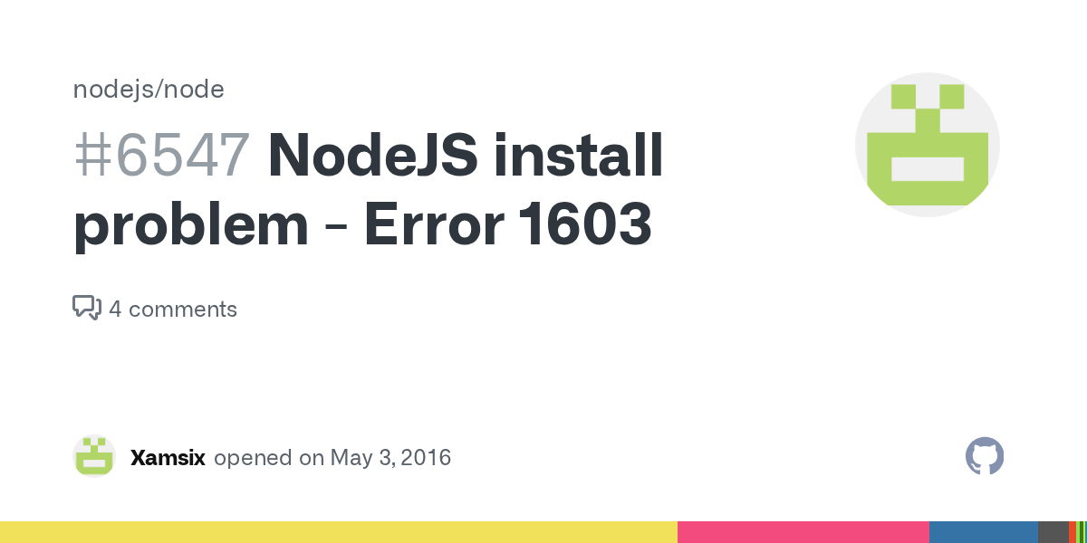 NodeJS install problem Error 1603 · Issue 6547 · nodejs/node · GitHub