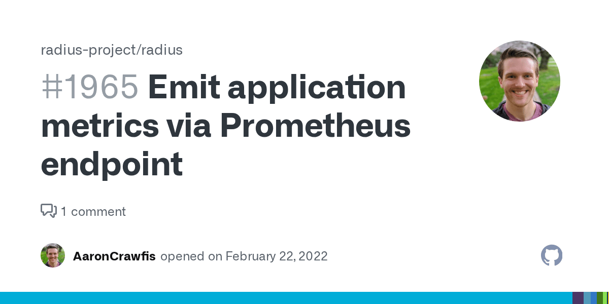Emit application metrics via Prometheus endpoint · Issue 1965 · radius