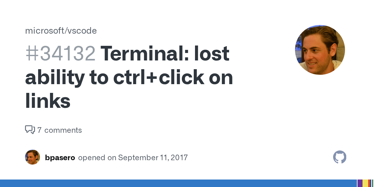 Terminal lost ability to ctrl+click on links · Issue 34132