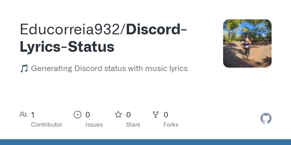 GitHub Educorreia932/DiscordLyricsStatus 🎵 Generating Discord