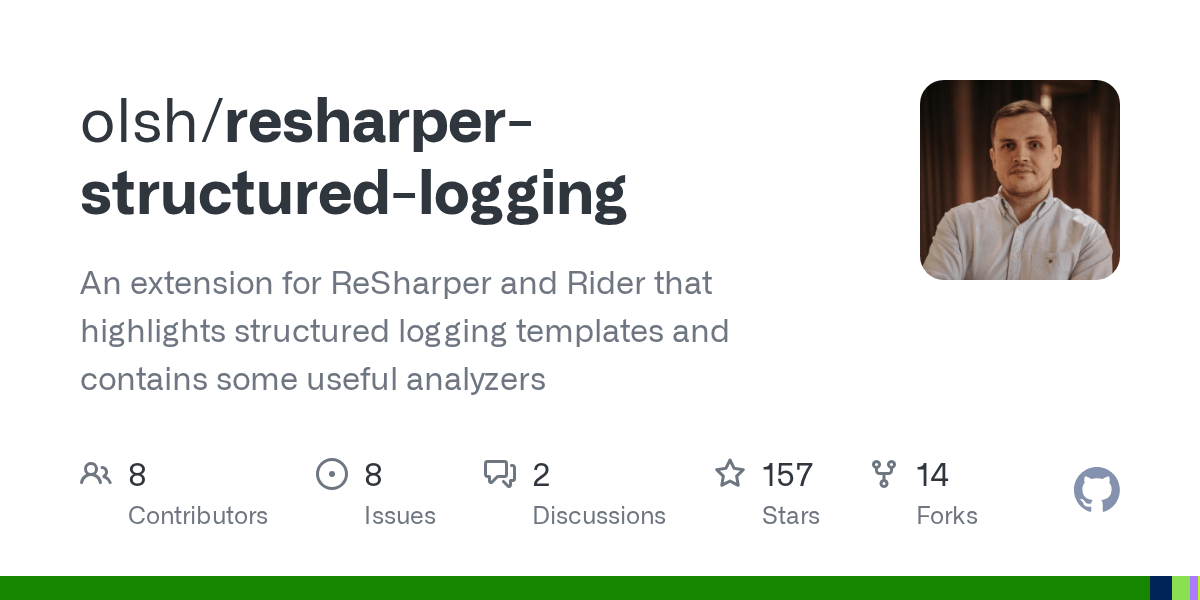 GitHub olsh/resharperstructuredlogging An extension for ReSharper(03)