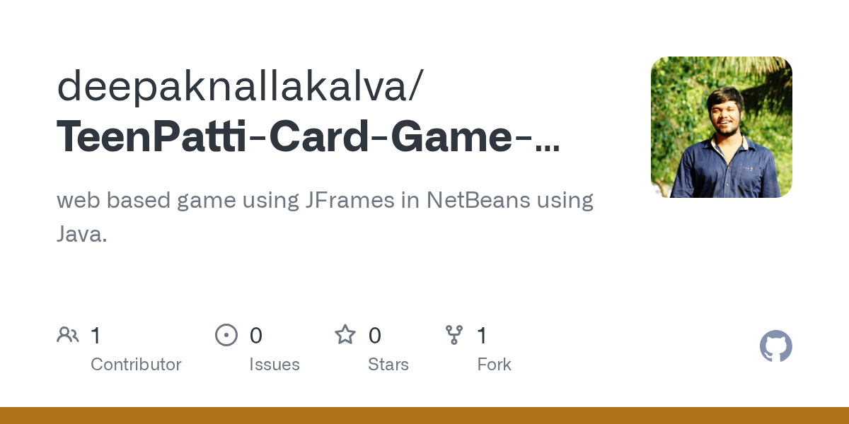 GitHub deepaknallakalva/TeenPattiCardGameJava web based game