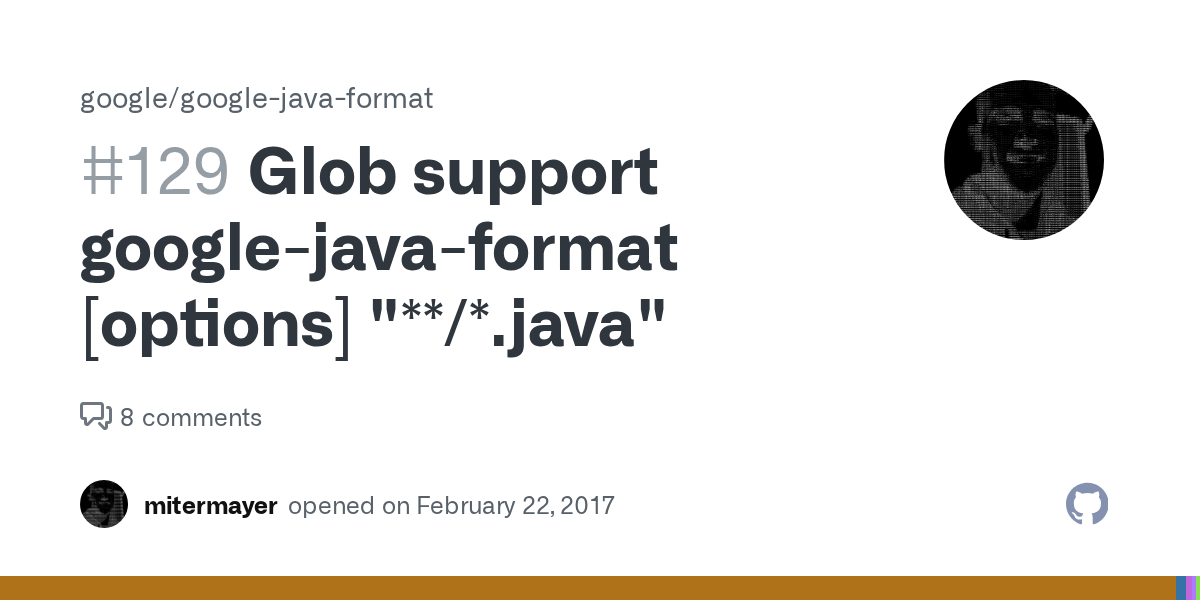 Glob support googlejavaformat [options] "**/*.java" · Issue 129
