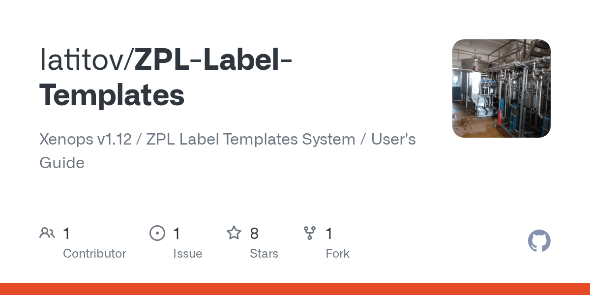 GitHub latitov/ZPLLabelTemplates Xenops v1.12 / ZPL Label