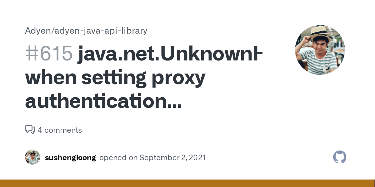 when setting proxy authentication