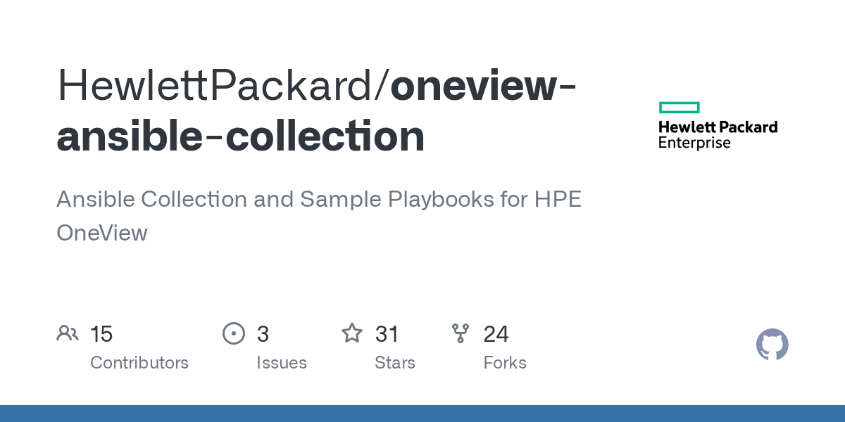 oneviewansiblecollection/main.yml at master · HewlettPackard/oneview