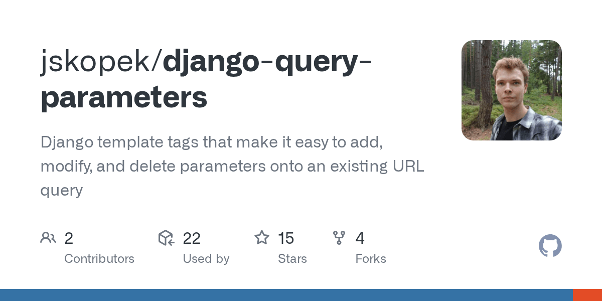 GitHub jskopek/djangoqueryparameters Django template tags that