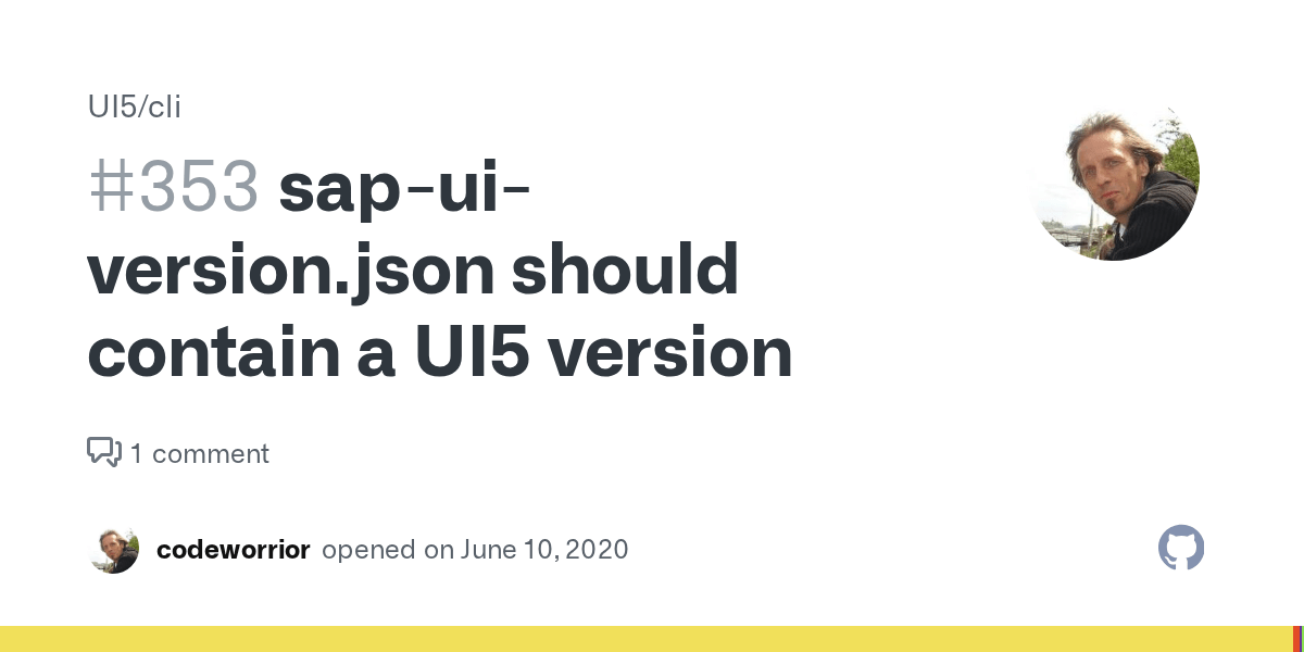 sapuiversion.json should contain a UI5 version · Issue 353 · SAP/ui5