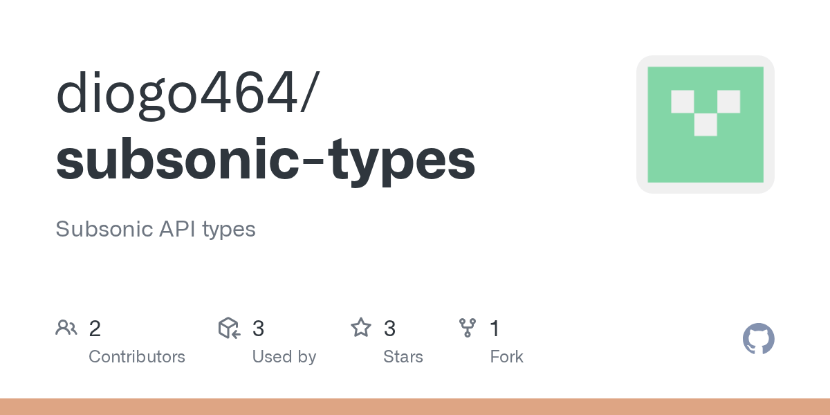 GitHub - diogo464/subsonic-types: Subsonic API types