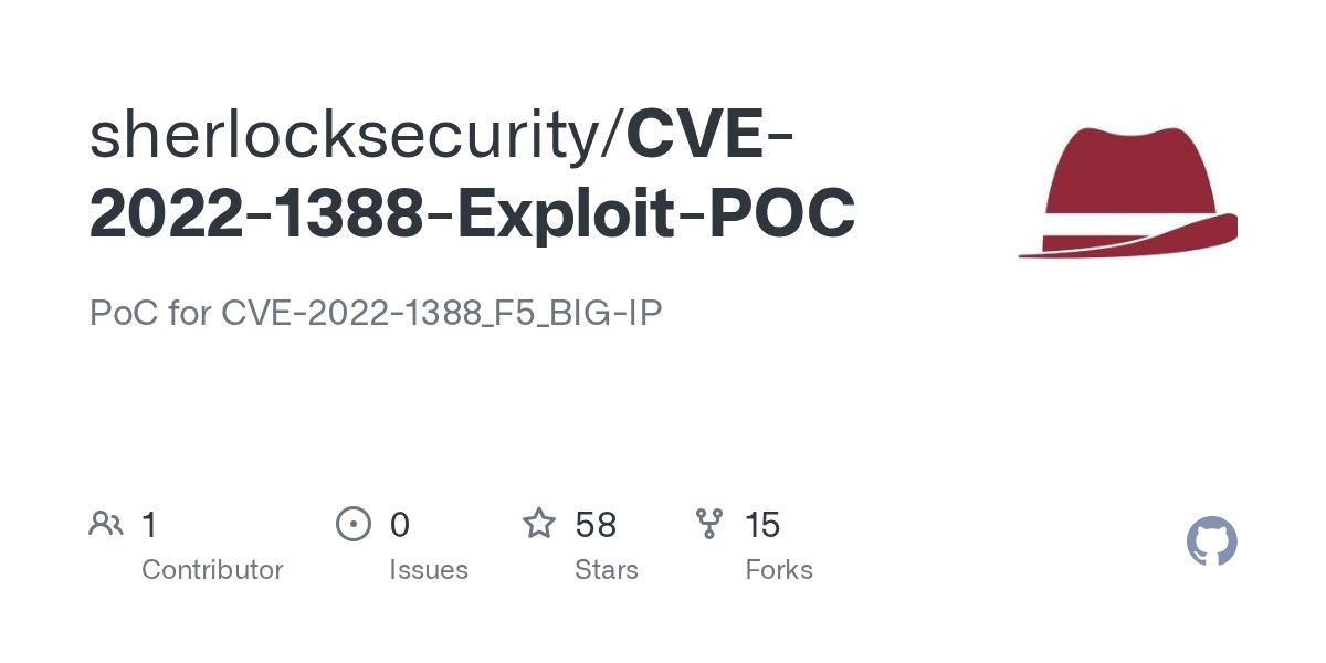 GitHub sherlocksecurity/CVE20221388ExploitPOC PoC for CVE2022