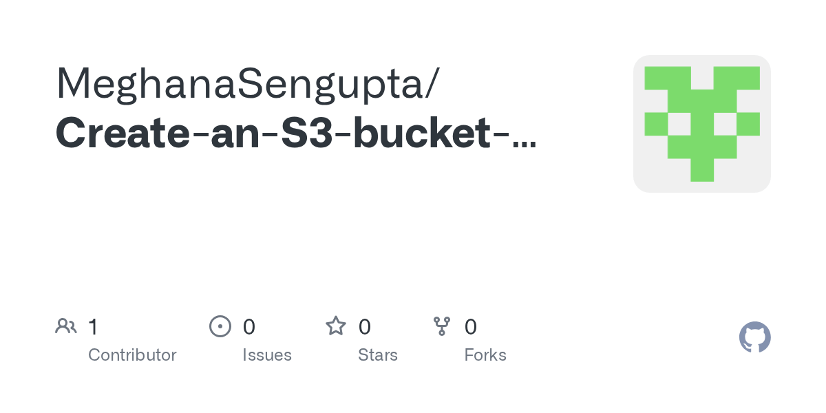 GitHub MeghanaSengupta/CreateanS3bucketenableversioningcross