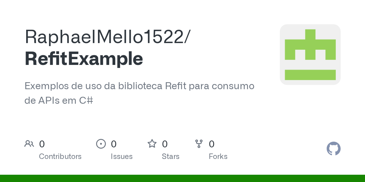GitHub RaphaelMello1522/RefitExample Exemplos de uso da biblioteca
