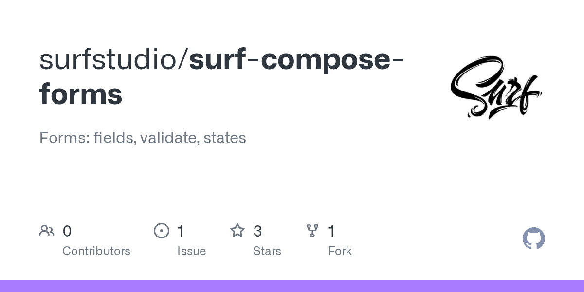 GitHub Forms fields, validate, states