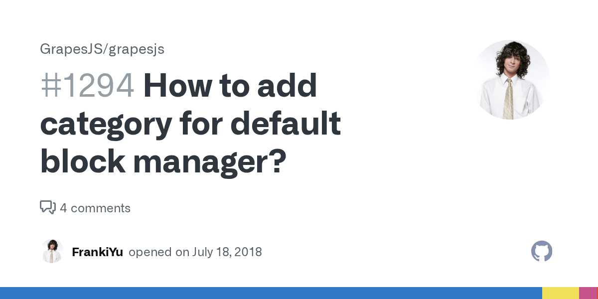How to add category for default block manager? · Issue 1294 · GrapesJS