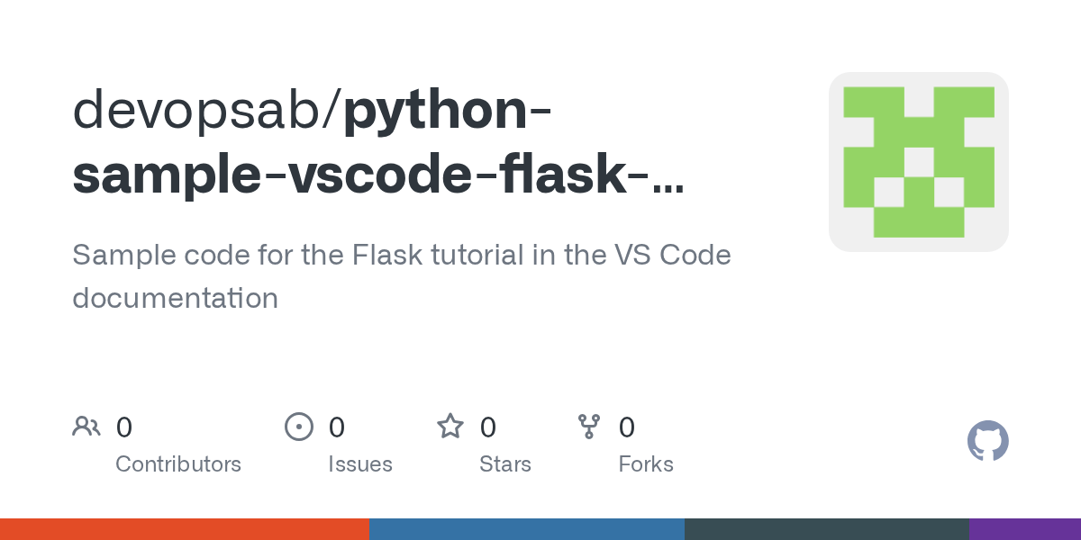 GitHub devopsab/pythonsamplevscodeflasktutorial1 Sample code