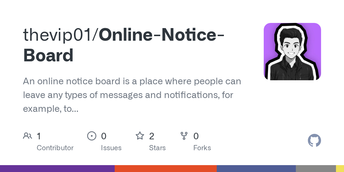 GitHub An online notice board is a place where people can leave