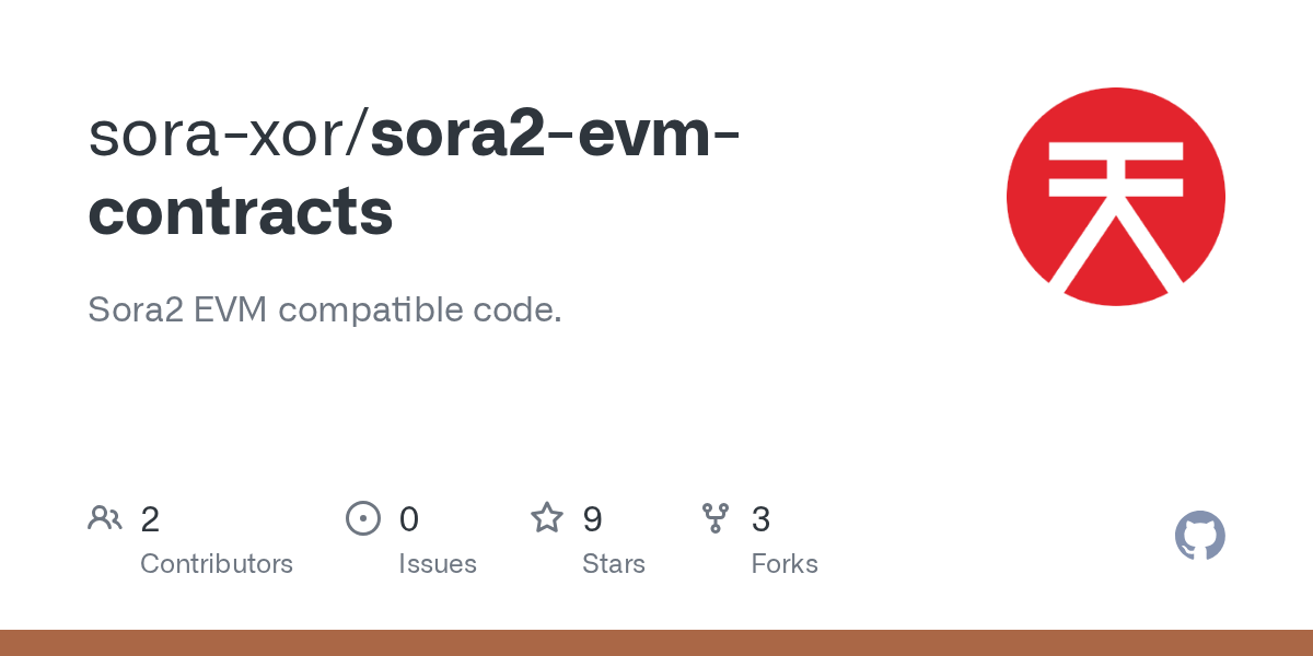 GitHub - sora-xor/sora2-evm-contracts: Sora2 EVM compatible code.