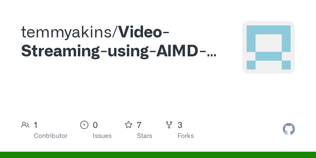 GitHub temmyakins/VideoStreamingusingAIMDAlgorithmoverUDP