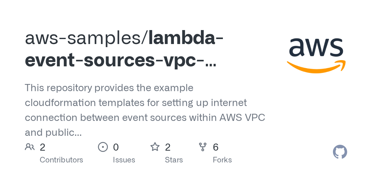 lambdaeventsourcesvpcsetupexample/NATGateway.yml at main · aws