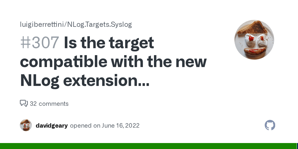 Is the target compatible with the new NLog extension configuration