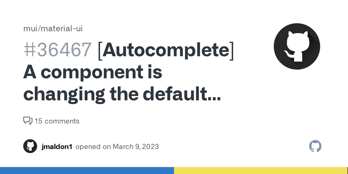 A component is changing the default value state of an