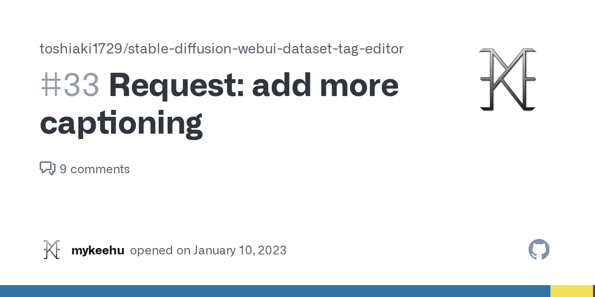 Request add more captioning · Issue 33 · toshiaki1729/stable