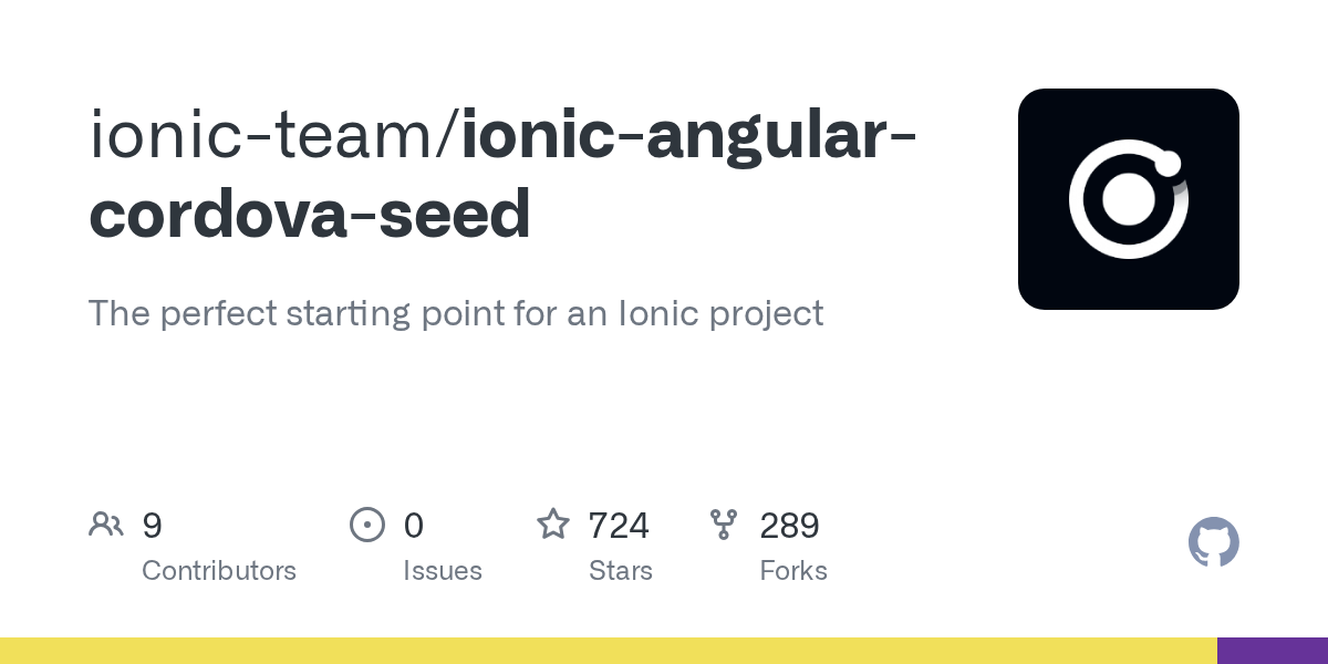 GitHub ionicteam/ionicangularcordovaseed The perfect starting