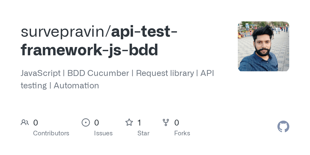 GitHub survepravin/apitestframeworkjsbdd JavaScript BDD