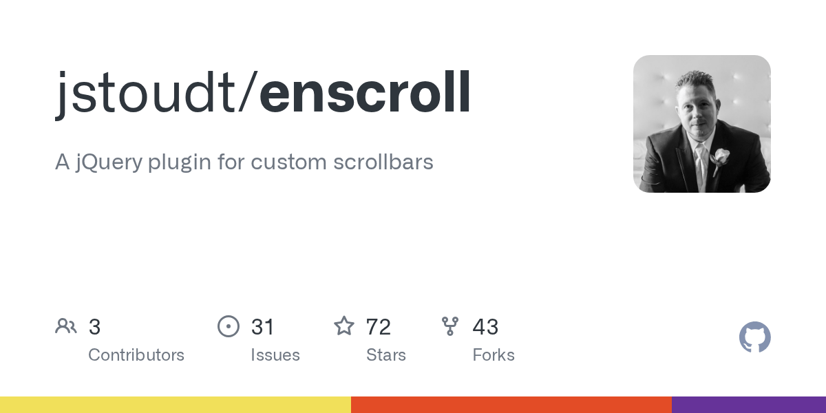 GitHub jstoudt/enscroll A jQuery plugin for custom scrollbars
